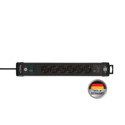 Πολύπριζο 6 θέσεων USB C 30W USB A 18W Premium Line 1951160608 BRENNENSTUHL με διακόπτη και 3m καλώδιο