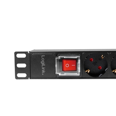 Πολύπριζο 8 Θέσεων 1U Logilink PDU8C01 με Διακόπτη