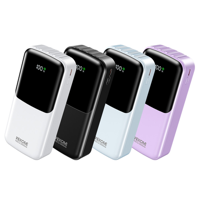 Power Bank 20000mAh PD 22,5W WK WP-66 2 Θέσεων, με καλώδιο USB-C/Lightning/Micro/USB Λευκό