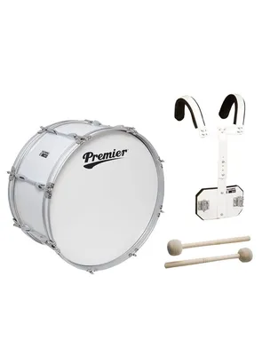 PREMIER Olympic 61624W  White Γκράν Κάσα Παρέλασης 24'' x 10" με Εξάρτηση και Μπαγκέτες