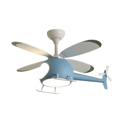 Primo Ανεμιστήρας Οροφής Helicopter PRCF-80678  Kids Series DC 98εκ. Με Τηλεχειριστήριο LED 4Φτερά Μπλέ