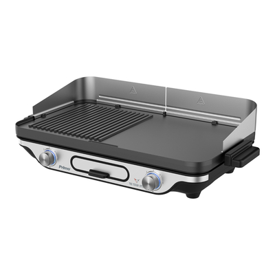 Primo PRBQ-40498 Επιτραπέζιο 2400W Με κάλυμμα αέρα 52.2X30.4εκ. Μαύρο/Inox Μπάρμπεκιου