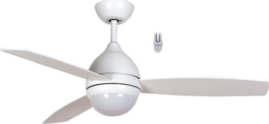 Primo PRCF-80520 48'' 120cm Λευκός Ανεμιστήρας Οροφής Με R/C