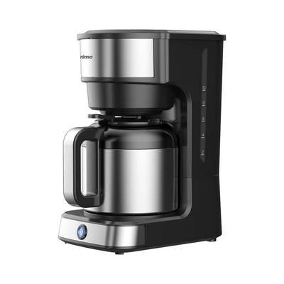 Primo PRCM-40581 Καφετιέρα φίλτρου με ανοξείδωτη κανάτα θερμός 1.2L 10φλ Μαύρη-Inox