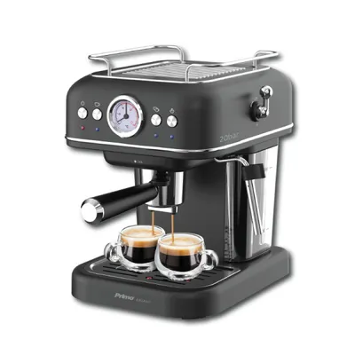 Primo PREM-40444 Καφετιέρα Espresso- Cappucino για Αλεσμένο καφέ και Κάψουλα 20Bar/ 1050W Μαύρη