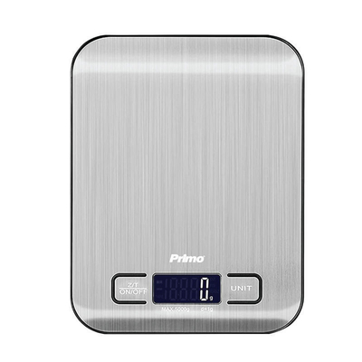 Primo PRKS-40469 Ζυγαριά Κουζίνας Ψηφιακή 5Kg-1g Φωτιζόμενη οθόνη Inox