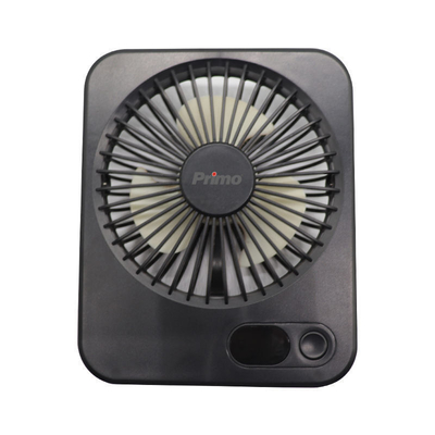 Primo PRMF-80693 Ανεμιστήρας Mini  5'' 12.5cm Μαύρος Επαναφορτιζόμενος