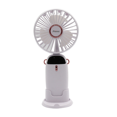 Primo PRMF-80695 Ανεμιστήρας Mini  3.5'' 9cm Λευκός Επαναφορτιζόμενος
