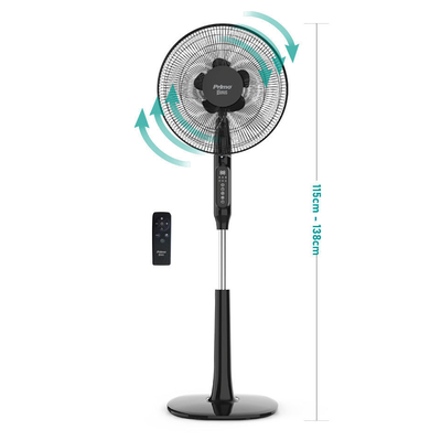 Primo PRSF-80615D Ανεμιστήρας Ορθοστάτης Με Τηλεχειριστήριο DC 16'' 40CM 30W Μαύρος