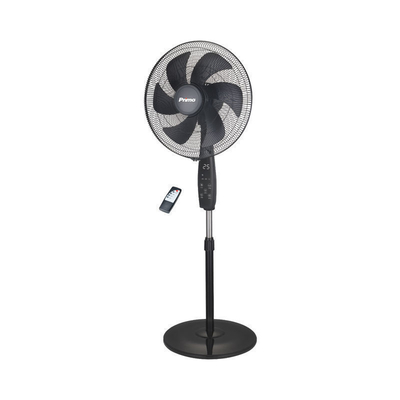 Primo PRSF-80698 D Ανεμιστήρας Ορθοστάτης 18'' 45εκ. Με Τηλεχειριστήριο και DC μοτέρ 6 Φτερά Μαύρος