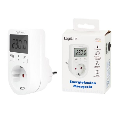 Πρίζα LogiLink EM0002A, με Μετρητή Κατανάλωσης Ρεύματος