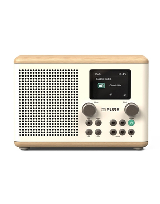 PURE Classic H4 Ψηφιακό Pαδιόφωνο DAB+ Kαι Bluetooth, Λευκό / Bελανιδιά
