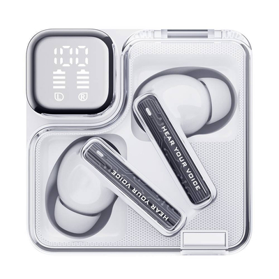QCY Melobuds Neo White – TWS BT Earbuds with LED Display, Dual Connection, Anti-air calls 7h