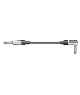 Qtx 190.145UK Καλώδιο Κιθάρας 6.3mm Mono Jack σε Ορθή Γωνία - 6.3mm Mono Jack 3m (Τεμάχιο)