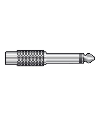 Qtx 757.141UK Αντάπτορας RCA Phono Υποδοχή – 6.3mm Mono Jack Βύσμα (Τεμάχιο)