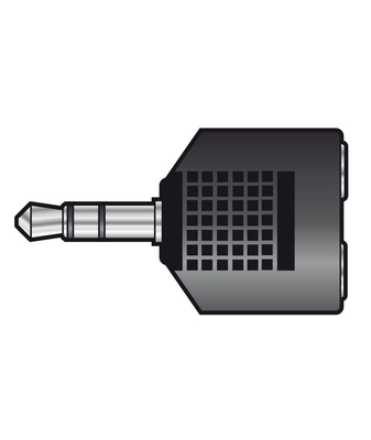 Qtx 759.307UK Splitter 3.5mm Stereo Jack Βύσμα – 2 x 3.5mm Stereo Jack Υποδοχές (Τεμάχιο)