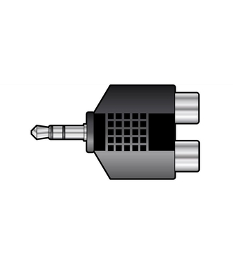 Qtx 759.490UK Αντάπτορας 3,5mm Stereo Jack Plug – 2 x RCA Phono Socket (Τεμάχιο)