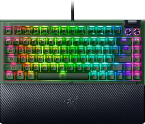 Razer BLACKWIDOW V4 75% Phantom Ed. - Mechanical - RGB - Hot-Swappable - Orange Tactile Switches
