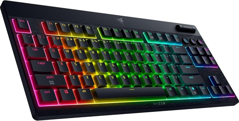 Razer BlackWidow V4 Low Profile Tenkeyless HyperSpeed - Wireless RGB Keyboard - Green Switch