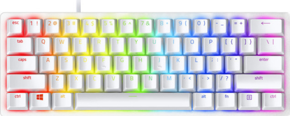 RAZER HUNTSMAN MINI MERCURY ED. – 60% LINEAR RED OPTO MECHANICAL SWITCH GAMING KEYBOARD – US LAYOUT.RZ03-03390400-R3M1y)