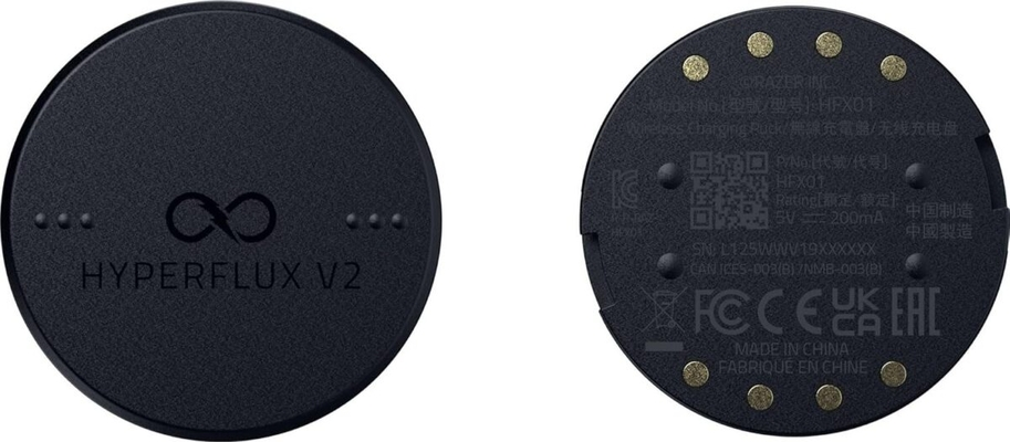 Razer Hyperflux V2 Hard - Wireless Charging Puck - Gaming Mousepad - Anti-Slip&nbsp;Rubber&nbsp;Base