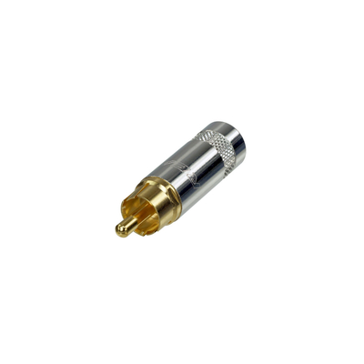 REAN RCA PHONO MALE PLUG NICKEL GOLD