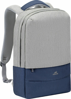RIVACASE 7562 Plater Αντικλεπτική τσάντα πλάτης λάπτοπ 15,6", γκρι/σκούρο μπλέ