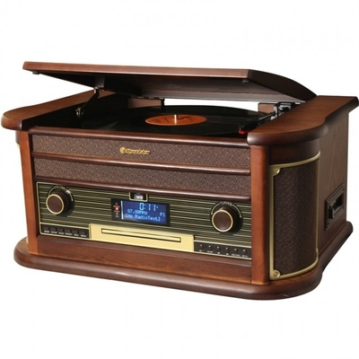 Roadstar HIF-1996DAB BT Vintage Πικάπ/CD/USB/Cassette Player/DAB+