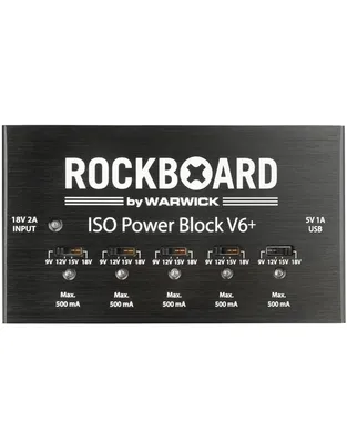 ROCKBOARD by Warwick ISO Power Block V6+ Τροφοδοτικό για Πετάλια Εφέ