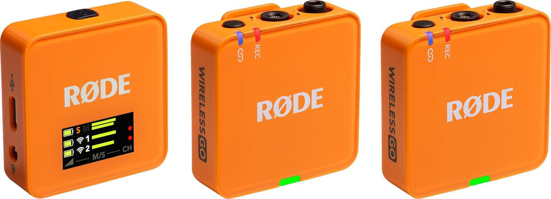 RODE Wireless GO 3RD GEN Orange Ασύρματο Μικρόφωνο Πέτου (Σετ)