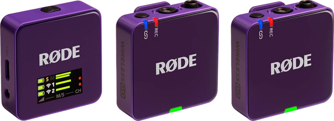 RODE Wireless GO 3RD GEN Purple Ασύρματο Μικρόφωνο Πέτου (Σετ)