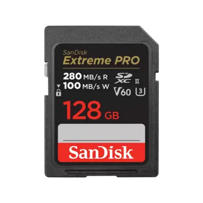 SanDisk Extreme PRO 128GB SDXC UHS-II + 2 years RescuePRO Deluxe