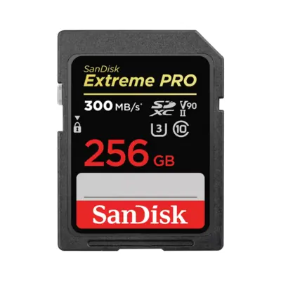 SanDisk Extreme PRO 256GB SDHC UHS-II + 2 years RescuePRO Deluxe