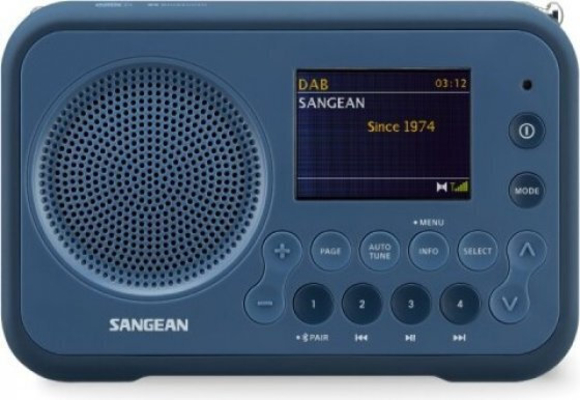 Sangean DPR-76BT Επιτραπέζιο Ραδιόφωνο Μπαταρίας DAB+ με Bluetooth Μπλε