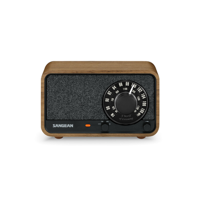 Sangean WR-8 Vintage Walnut AM/FM/Bluetooth Wooden Cabinet Radio