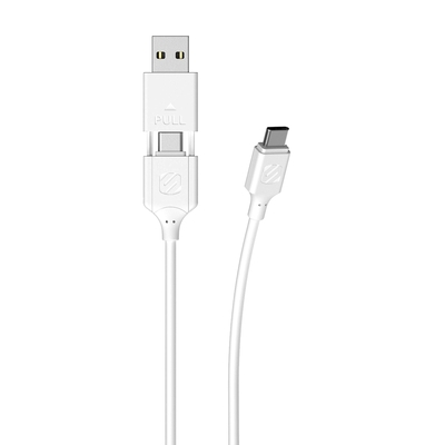 Scosche CCA4WT-SP Strikeline 2-in-1 Charge and Sync Cable 1,2m White