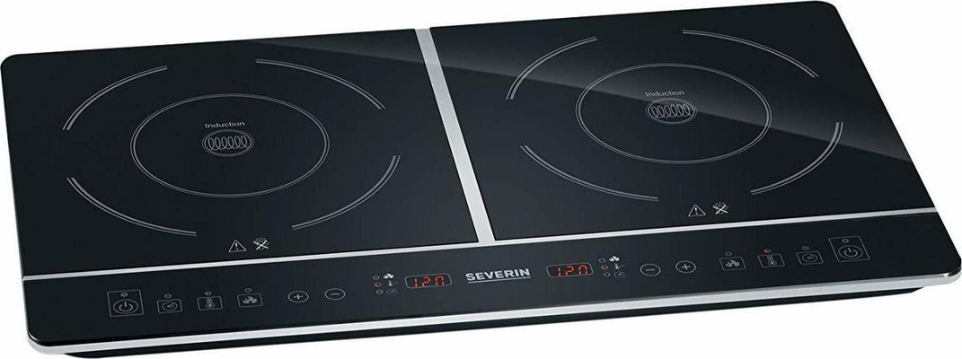 Severin DK1031 Επιτραπέζια Εστία Επαγωγική Διπλή Μαύρη