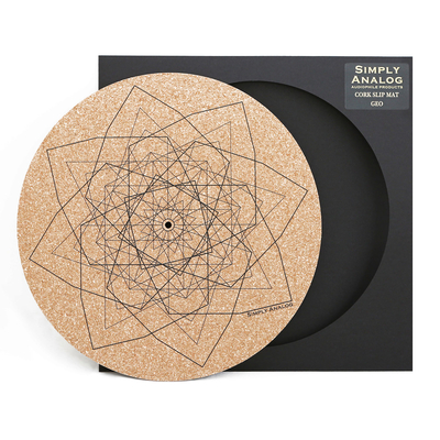 SIMPLY ANALOG CORK TURNTABLE PLATTER MAT (GEO PRINTED).038023