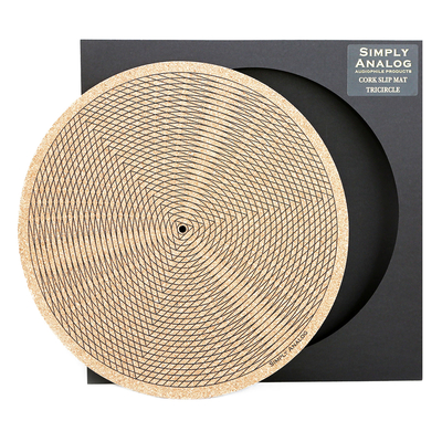 SIMPLY ANALOG CORK TURNTABLE PLATTER MAT (TRICIRCLE PRINTED).038022