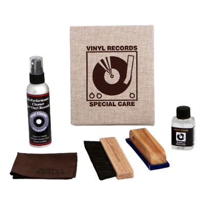 Simply Analog Vinyl Record Cleaning Boxset Deluxe Edition - Wood