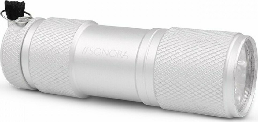 SONORA SILVER VERTEX Αλουμινένιος mini φακός LED 30 lm σε ασημί χρώμα.