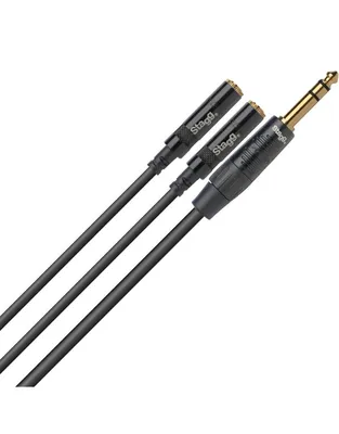 STAGG NYA010/PS2MJSR  Καλώδιο 2 x Stereo Καρφί-Mini σε Καρφί Stereo 10cm