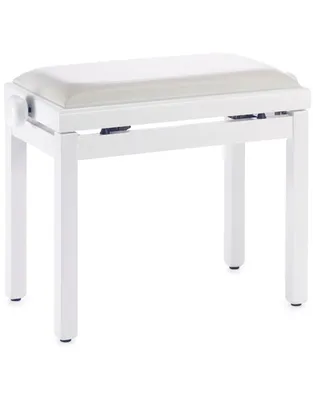 STAGG PB39 WHM SWH Κάθισμα Πιάνου Λευκό Ματ, επένδυση βινύλιο