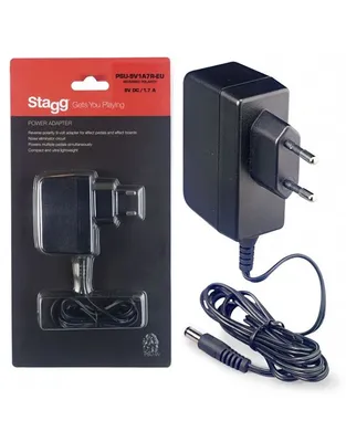 STAGG PSU-9V1A7R-EU 9-volt / 1.7 Tροφοδοτικό για Πετάλια Eφέ