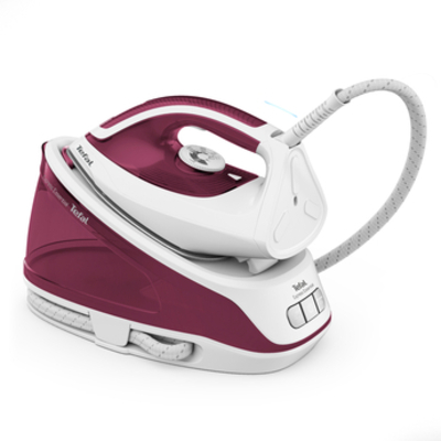 Tefal SV6110 Express Essential Steam Generator Iron / White & Ruby Red