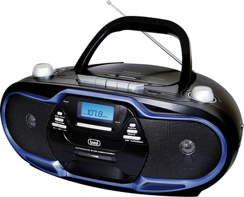 Trevi CMP574 με CD / MP3 / USB / Κασετόφωνο / Ραδιόφωνο σε Μπλε Χρώμα Φορητό Ηχοσύστημα