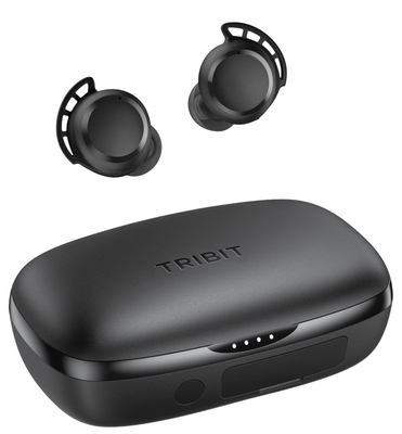 Tribit FlyBuds 3 SC Bluetooth Handsfree Ακουστικά με Αντοχή στον Ιδρώτα και Θήκη Φόρτισης Μαύρα