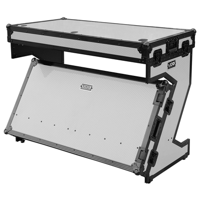  U91072WH UDG Ultimate Flight Case Portable Z-Style DJ Table White Plus (Wheels) 