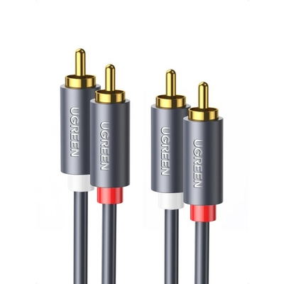 Καλώδιο Ήχου 2xRCA M/M UGREEN AV104 30747 1m Μαύρο
