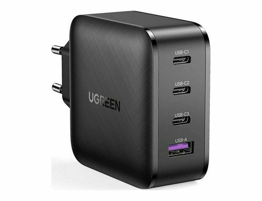 Φορτιστής Σπιτιού GaN PD 65W UGREEN CD224 70774 4 Θέσεων Μαύρο